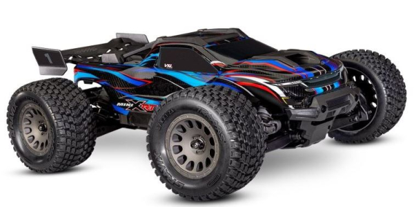 TRX108076-1-BLUE MINI-XRT 3S-Power 4x4 blau 1/16 Monster-Truck RTR